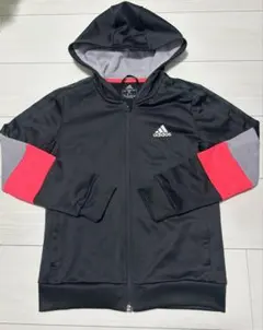 adidas パーカー 10-11歳 ブラック/グレー/レッド