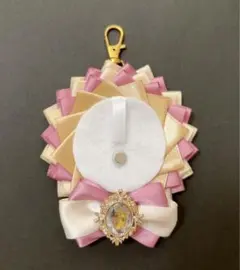 ロゼット 痛ロゼット ピンク くすみ アイボリー