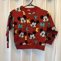 ミッキーマウス ニットセーター 赤　120