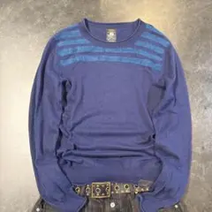 y2k 00s diesel短丈 boarder Knit archive Lのサムネイル