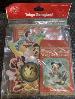 新品☆ディズニー　クリスマス　2015 メッセージカード＆マステセット