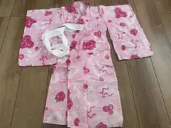 キッズ　ピンク　浴衣　子供用　着物　120