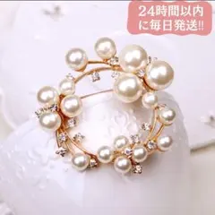 パールブローチ　卒業式　入学式　卒園式　入園式　コサージュ　フォーマル　スーツ