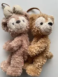 ダッフィー & シェリーメイ ぬいぐるみ ストラップ付き
