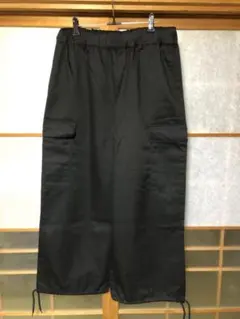 ワイドパンツカーゴパンツ edakka 黒