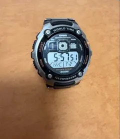 【動作品】CASIO AE-2000W ワールドタイム 20気圧防水のサムネイル