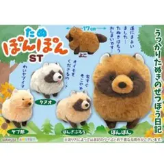 たぬぽんぽん ST ぬいぐるみ 全4種 コンプリート たぬき 17センチ