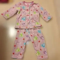 クマ柄フリースパジャマセット 80cm