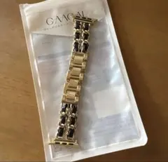 GAACAL Apple Watch バンド ゴールド ブラック