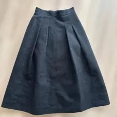 新品LOULOU ブラック ロングフレアスカート タック入り