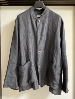 25SS COMOLI リネンサテン ノーカラージャケット - メルカリ
