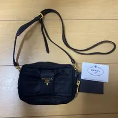 美品　PRADA プラダ ショルダーバッグ ミニ リボン ナイロン　ブラック