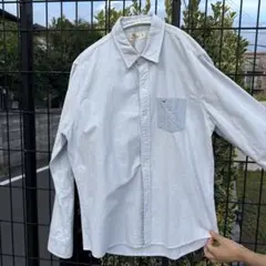 ライトブルー ボタンダウン シャツ