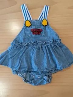 ★ほぼ未使用★ futafuta ドナルドダック フリル付きオーバーオール 70