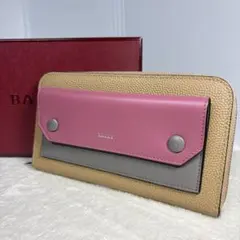 未使用　希少　BALLY バリー ラウンドファスナー　長財布　マルチカラーのサムネイル