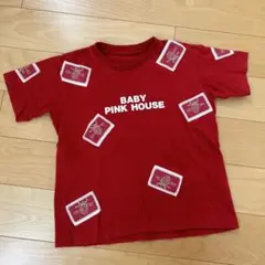 BABY PINK HOUSE 赤 Tシャツ L 120cm