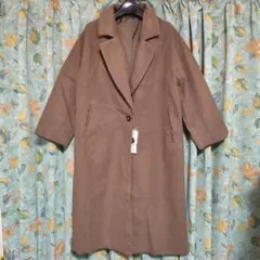 Sureve シングルボタンコート 中茶