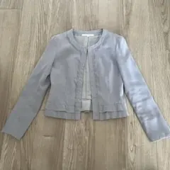 NATURAL BEAUTY ノーカラージャケット ベージュ