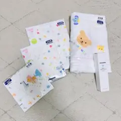 ミキハウスベビー肌着50-60サイズ/ガーゼ/バスタオル/ミルクローションまとめ