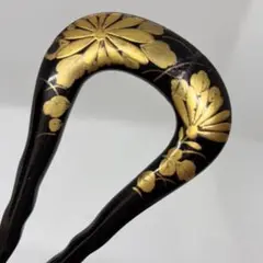 【新品未使用】雅 かづら清 老舗 本漆 純金 蒔絵 櫛 鶴 京都かづら清老舗 かんざし 本漆 純金蒔絵