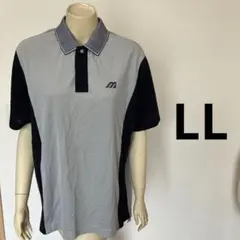 ♥︎Mizuno♥︎ メンズポロシャツ LL グレー黒 日本製♥︎☻のサムネイル