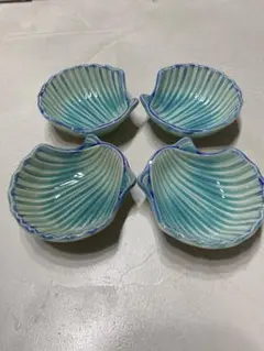 【美形】貝殻小皿【骨董】 骨董・織部葵葉型小皿6客セット | Milo Antiques & Vintage