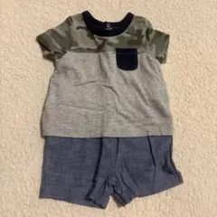 Baby GAP半袖半ズボン 迷彩柄ロンパース3-6M