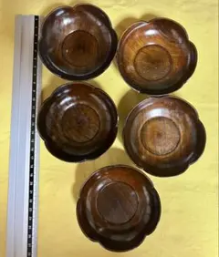 花型木製椀 5個セット