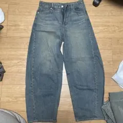 ダークブルーワイドレッグデニム