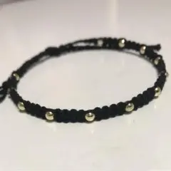 ミサンガアンクレット ブラック