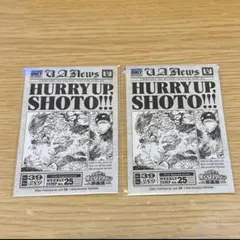 僕のヒーローアカデミア　原画展　来場者特典　タブロイド風ステッカー　轟焦凍セット