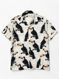 【値下げ中】H&M トゥカン柄 半袖シャツ XL