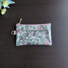 リバティ スリーピングローズ ピンク カラビナポーチ キーホルダー