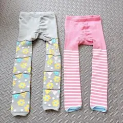 こども　105cm レギンス　スパッツ　動物　お花柄　2点セット