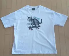 THRASHER Tシャツ ホワイト 猫 スケートボード Lサイズのサムネイル