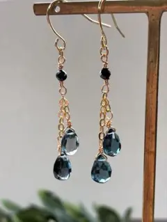 1点作品☆ 枠ブルートパーズピアス イヤリングに変更可能☺︎ - メルカリ