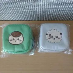 【新品未開封】ちいかわ カラビナ付き 刺繍スクエアミニポーチ 2種