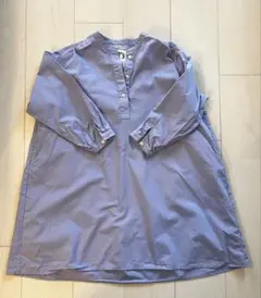 キッズ ワンピース 120cm シャツワンピース　長袖ワンピース