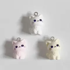 猫チャーム 3個セット