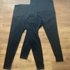 【ユニクロ】AIRism ブラック マタニティレギンス2本セット