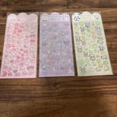 ぷくっと高クオリティ　かわいいぷくぷくどうぶつシール　3つ