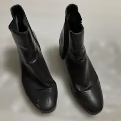 ブラウンサイドゴアブーツ 中ヒール