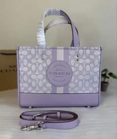 COACH デンプシー 2WAYトートバッグ パープルカラー