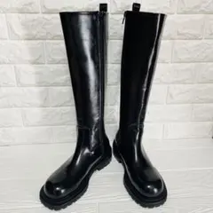 【極美品】THE glow CANAL JEANロングブーツ ブラック 24cm