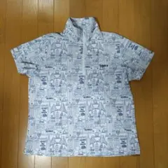 tigora 都市景観プリント ハーフジップシャツ