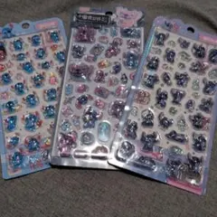 スティッチ シール 3シートセット　ボンボンドロップシール