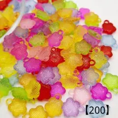 【200】フラワーアクリルビーズ 19㎜ 60個 350円