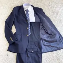 【極美品】ポールスミス　スーツ　セットアップ　ネイビー　背抜き　ウール　2XL