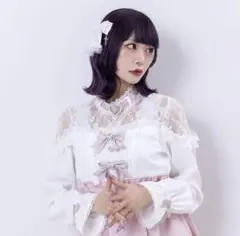 タグ付き 美品 MA*RS サテン リボン付き BIG ブラウス ホワイト - メルカリ