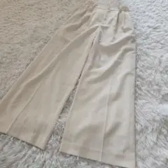 ブラン BLANC ワイド パンツ ホワイト タック 白 日本製 S